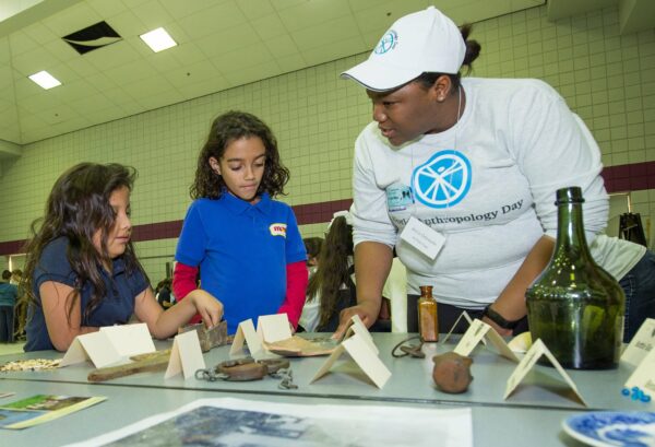 Anthropology Day event with elementary students