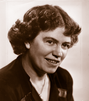 Margaret Mead portrait in sepia