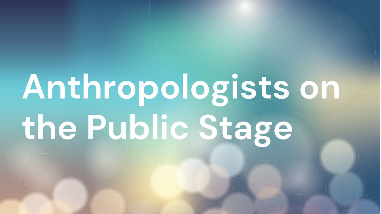 Anthropologists on the Public Stage