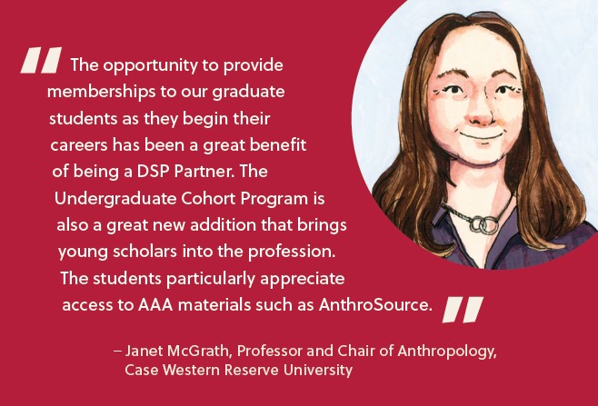 testimonial quote by Janet McGrath, Professor and Chair of Anthropology, Case Western Reserve University