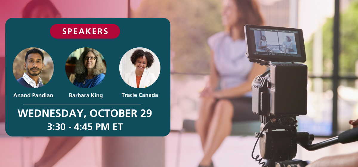 Promoting Your Scholarship: Strategies for Wider Impact. Speakers Anand Pandian, Barbara King, Tracie Canada. Wednesday, October 29, 3:30-4:45 PM ET