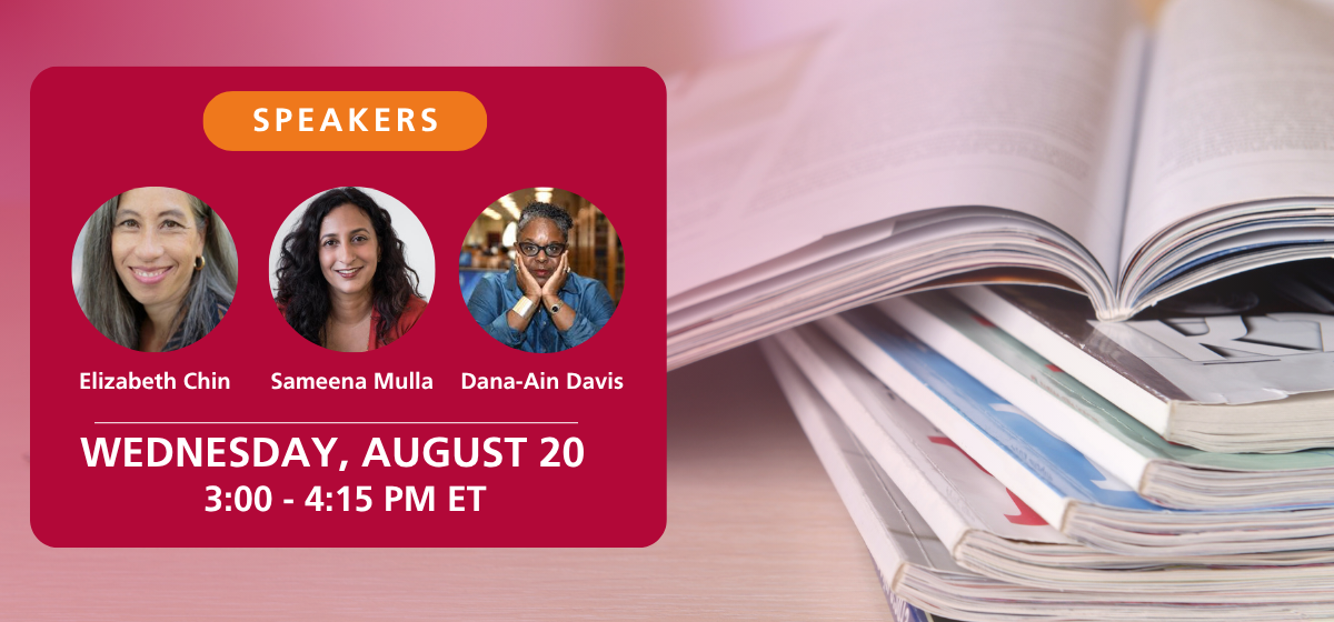 Publishing an Article: Tips and Strategies from AAA Journal Editors. Panelists include Elizabeth Chin, Dana-Ain Davis, and Sameena Mulla